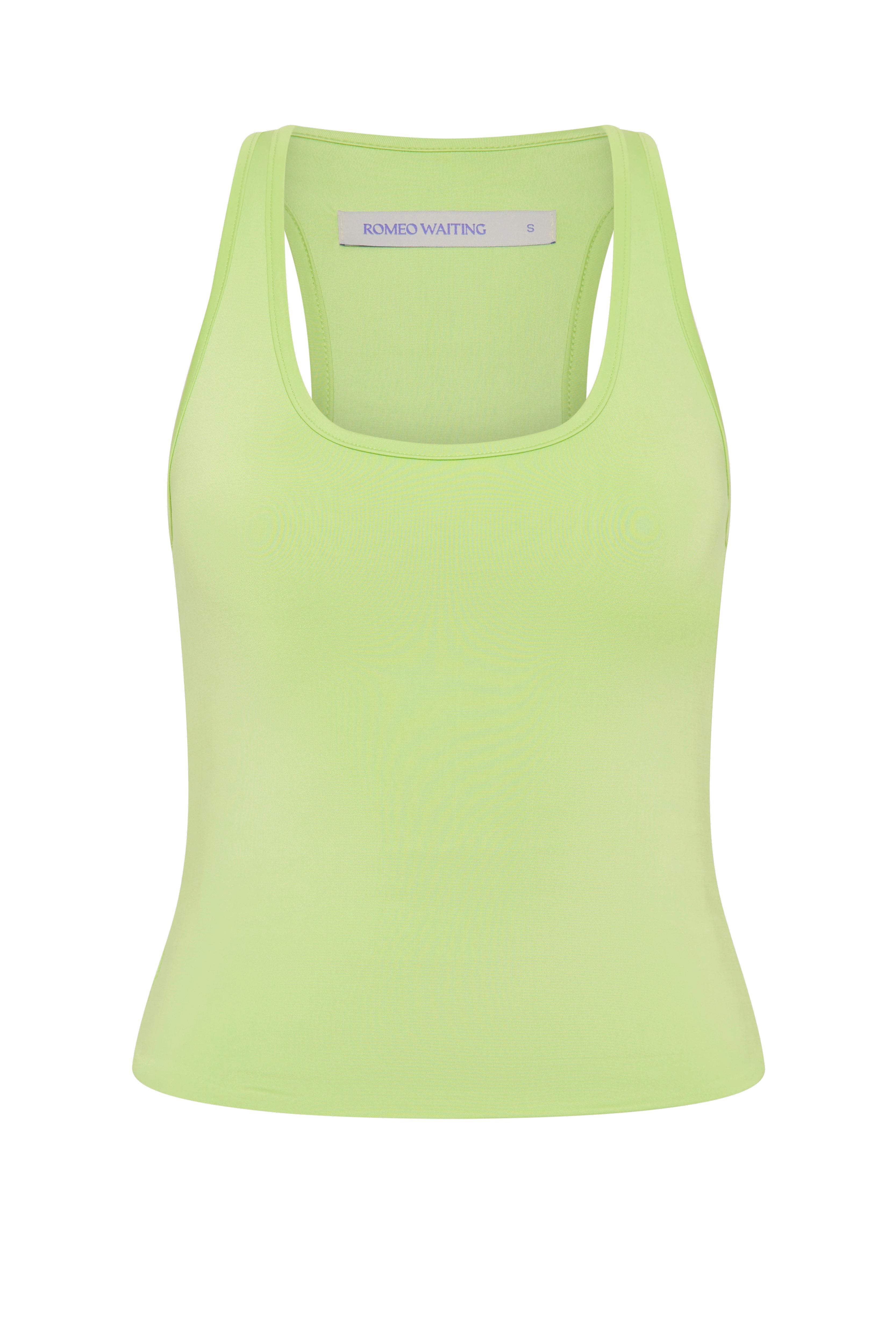 Tahlia Tank Matcha - Double Layer Racer Back Top | Romeo Waiting